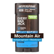 Every Man Jack Mountain Air Antiperspirant Deodorant – Smooth Glide, 48-Hour Odor & Sweat Defense, 2.6 oz