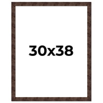 30x38 Frame Brown Burl Real Wood Picture Frame Width 1.625 Inches | Interior Frame Depth 0.5 Inches