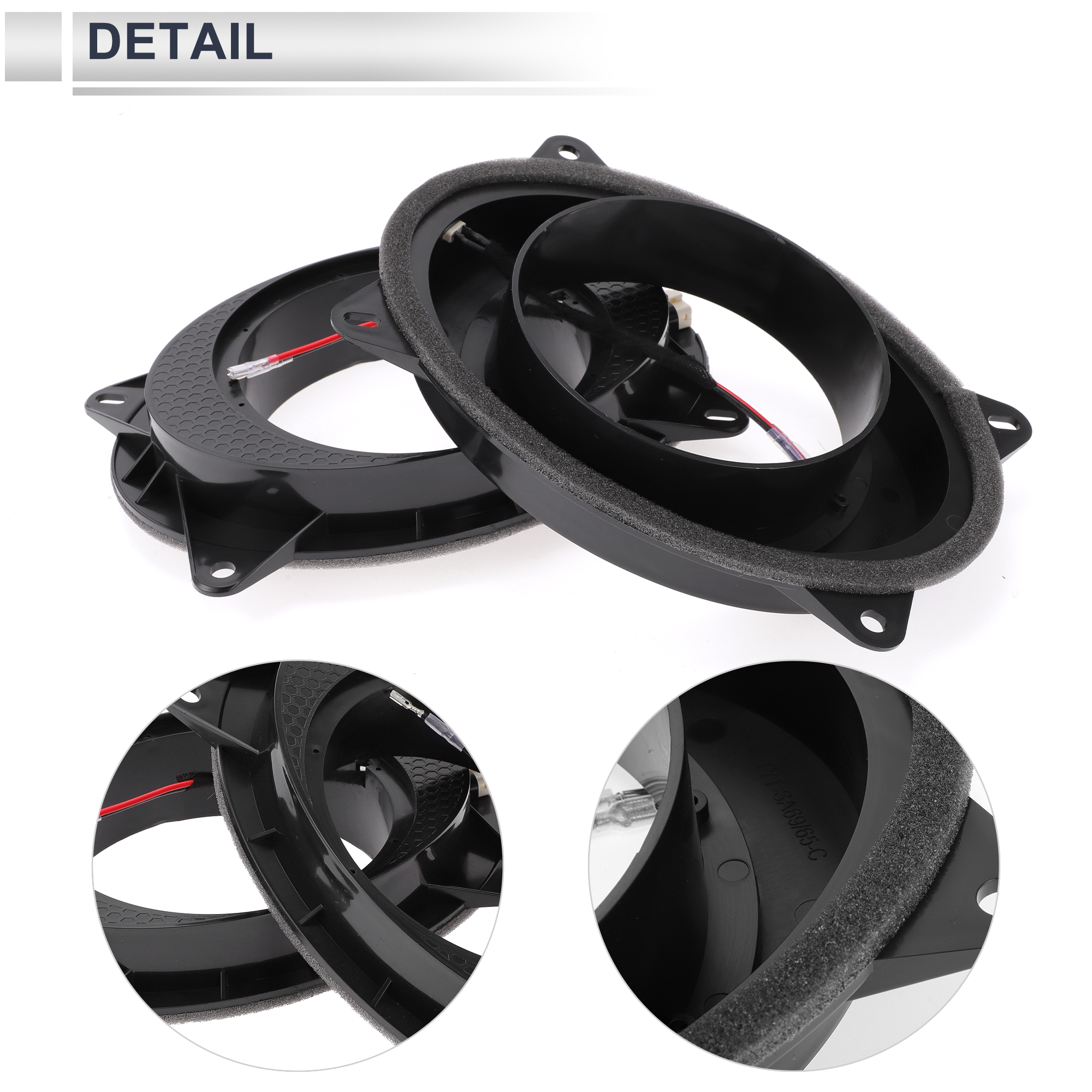 Unique Bargains Speaker Spacer Ring for Toyota Subwoofer Mounting Spacer ABS 2 Set