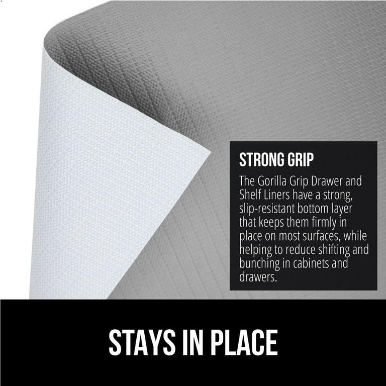 Gorilla Grip Original Drawer and Shelf Liner, Strong Grip, Non