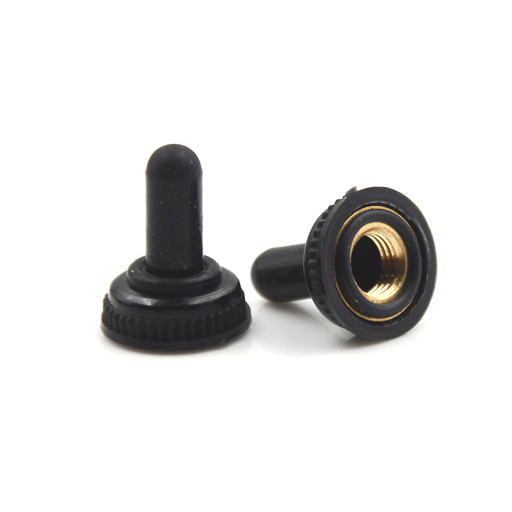 10PCS 6MM Black Mini Toggle Switch Rubber Resistance Boot Cover Cap Waterproo RG