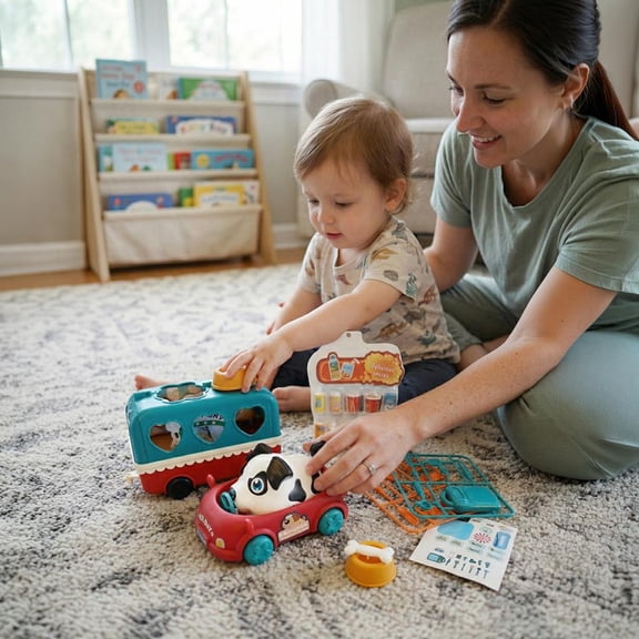 Ogi Mogi Toys Voice Controlled Dog, Car and Snack Cart Set