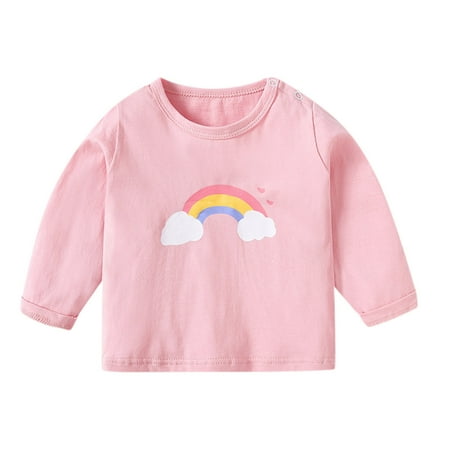 

Kids Children Toddler Baby Boys Girls Cartoon Long Sleeve Cotton T Shirt Blouse Tops Outfits Clothes Boys Graphic T Shirts