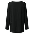 thumbnail image 5 of DPTALR Femme T-Shirt à Col Rond à Manches Longues Automne Saint-Valentin Imprimé Blouse Ample Hauts, 5 of 5