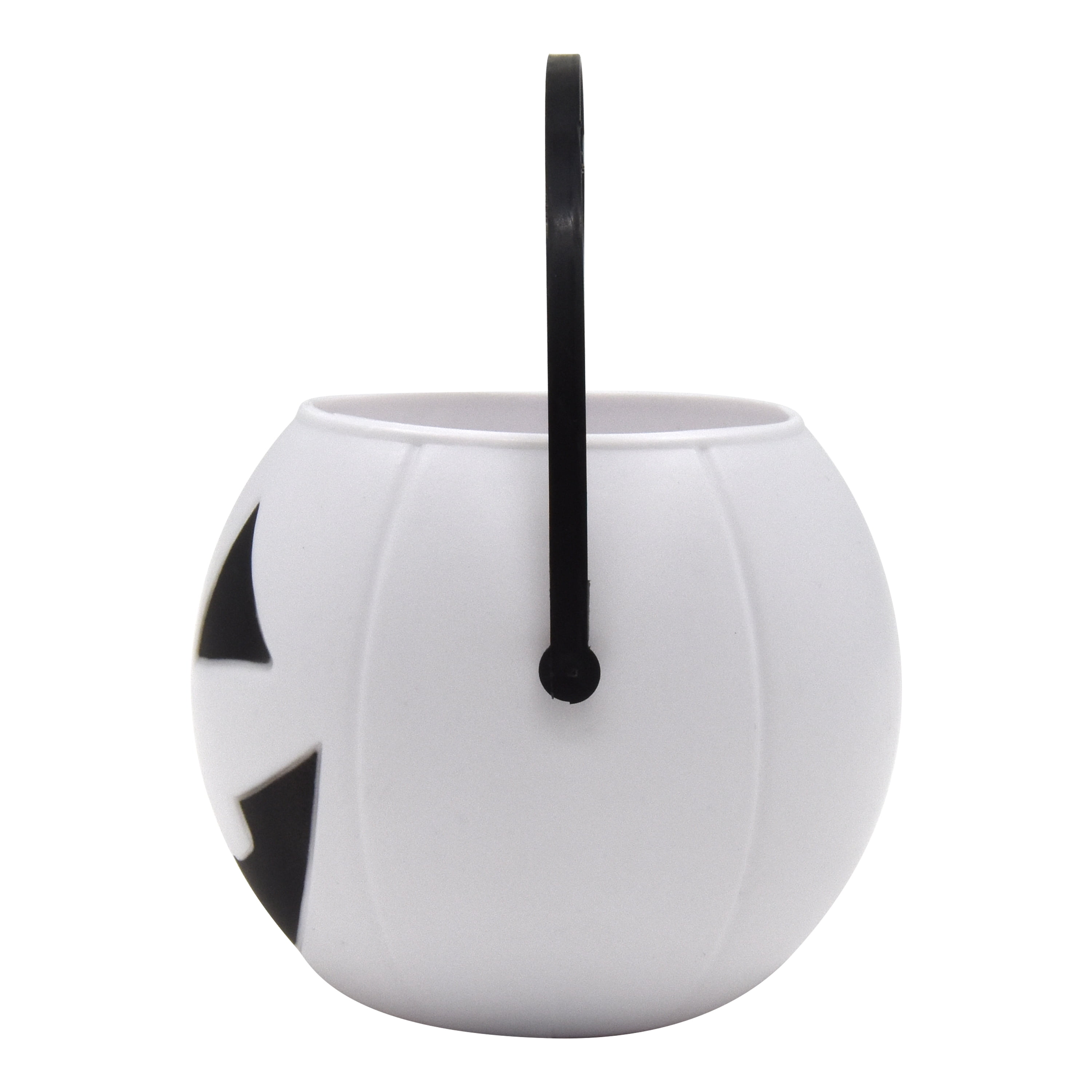 Halloween Jack O’Lantern Mini Candy Bucket, White, Plastic, 3.5 in, by Way to Celebrate