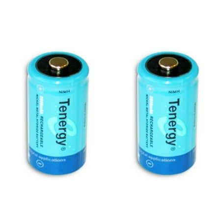Tenergy 2 pcs C Size 5000mAh High Capacity High Rate NiMH Rechargeable batteries + FREE SHIPPING!