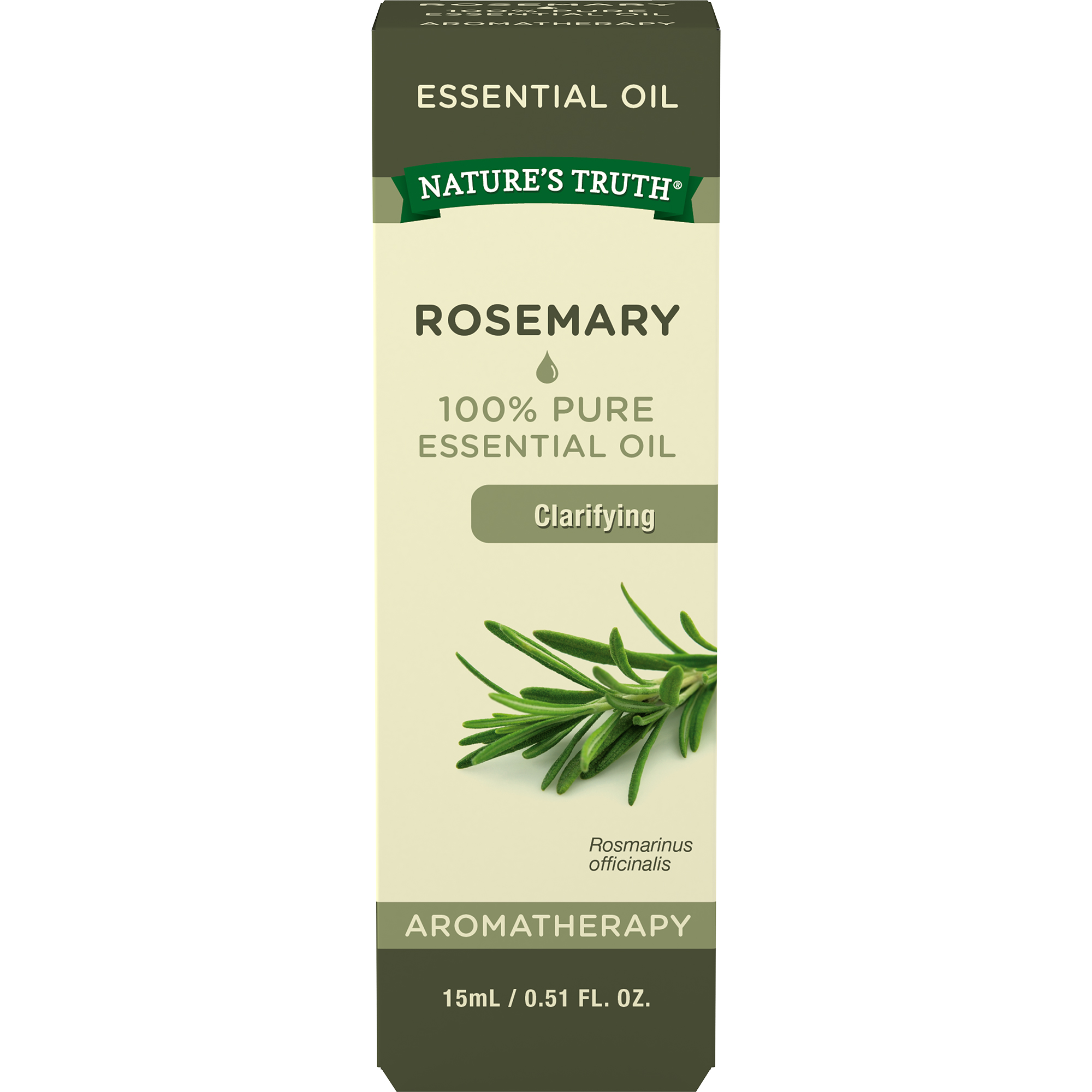 Nature's Truth Rosemary Essential Oil | 15 mL | 100% Pure | Natural & Undiluted | GC/MS Tested | Great for Diffusers