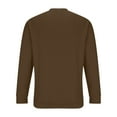 thumbnail image 5 of gbyLJF Men's Four-button Pullover Solid Color Round Neck Long Sleeve Sweatshirt Middleweight Loose Fit Base Layer Shirt, 5 of 7