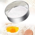 thumbnail image 1 of Stainless Steel Flour Sieve Round Flour Mesh Sifter Handheld Sifting Sieve Icing Sugar Shaker Strainer Sieve Kitchen Fine Mesh Flour Sifter Powdered Filter Mesh with 60 Mesh,15 * 15 * 4.5cm, 1 of 7