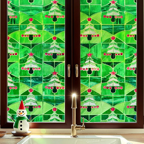 Lámina para ventanas ADD.HERES Christmas Forest Privacy, 60 x 90 cm