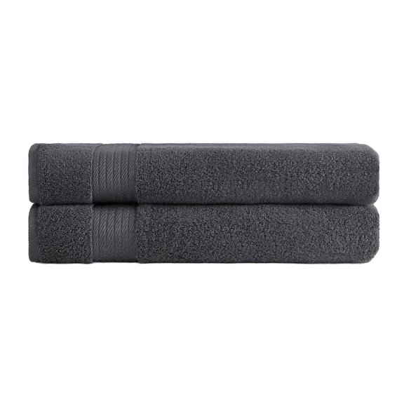 Ozdilek 2-Piece Bath Towels, 30x60 550GSM– 30x60 Inches, 100% Turkish Cotton, Luxury Quick Dry, Extra Large, Fade-Resistant, Eco-Friendly, Spa Towel, Cotton Towel (Anthracite Gray)