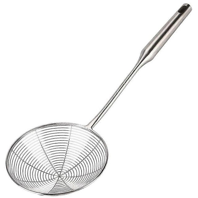 Spider Strainer Skimmer Ladle Stainless Steel Metal Frying Basket with Long Handle Spoon