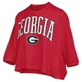 thumbnail image 2 of Women's Pressbox  Red Georgia Bulldogs Midi Arch Over Logo Oversized T-Shirt, 2 of 3