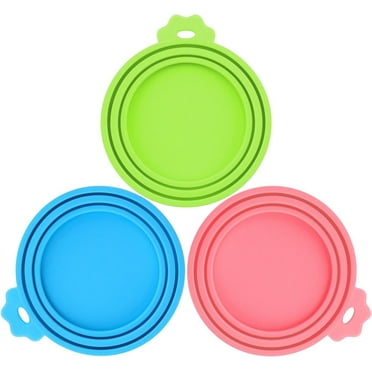 GoXteam 3 Pack Pet Food Can Lids, Silicone Cat Food Can Lids Covers for 3 oz Cat Food Cans