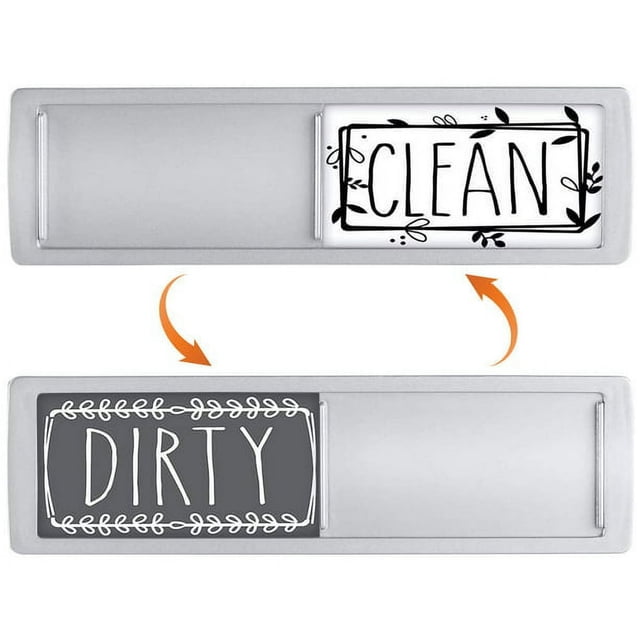 Dishwasher Magnet Clean Dirty Sign Non-Scratch Magnetic Indicator Sliding Reminder Tells Whether Dishes Are Clean or Dirty