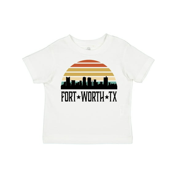 Inktastic Fort Worth Texas Skyline Retro Boys or Girls Toddler T-Shirt
