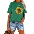 thumbnail image 2 of Anbech Sunflower Shirts for Women Graphic Tee Ladies Patriotic Tee Shirt Christian Top Short Sleeve, 2 of 7