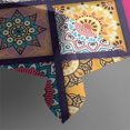 thumbnail image 3 of Boho Bohemia Flower Rectangle Tablecloth 60"x120",Waterproof Polyester Rectangle Table Cloth, Wipeable Spillproof Polyester Tablecloth for Dining, Camping, Indoor and Outdoor, 3 of 6