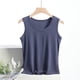 thumbnail image 1 of TaTaai Summer Women's Sleeveless Round Neck Tank Top, Fashion Casual Solid Style, Cool Wearing Experience, Ideal for Home Office Days Gift, 1 of 5