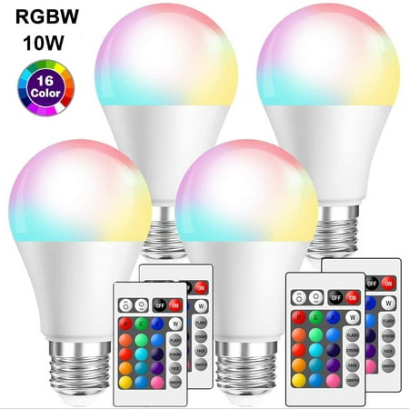 

Rosnek Energy Saving RGBW/RGBWW E27/E26 LED Light Bulbs 5/10/15W Remote Control Bulbs Dimmable 16 Colors LED Spot Light Bulbs 1/2/4Pack