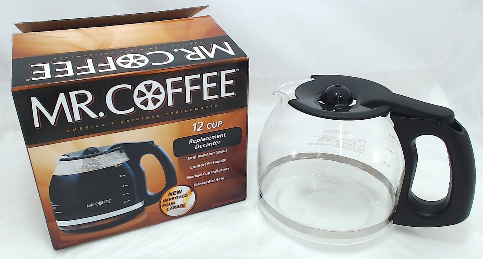Coffee 12-Cup Coffee Carafe Pot Replacement Mr Black Handle & Lid 