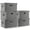 Gray1-Medium -5 Pack, variant on Large Quart Collapsible Stackable Storage Bins With Lids 3 Packs Beige Linen Fabric Closet Boxes Cube Baskets Container Organizers For Bedroom Office(16.6 X 11.7 10.8)