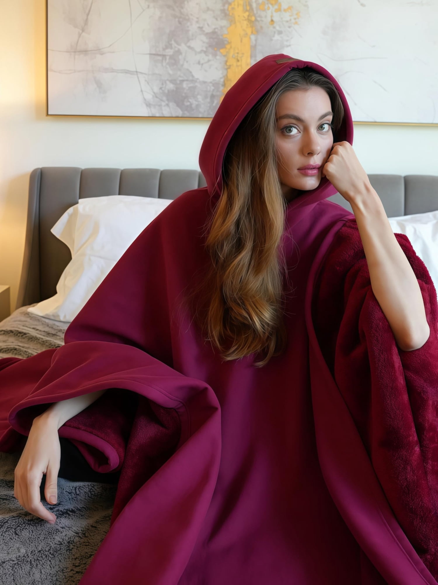 Oversized Cloak Hoodie  Unisex Blanket Sweatshirt with Long Sleeves for Ultimate Comfort