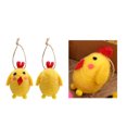 thumbnail image 6 of 6Pcs Patterned Felted Easter Egg Hanging Ornaments for Tree and Wall Decor with Spring Flower Bunny Designs for Basket Fillers and Party Favors, 6 of 6