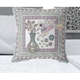 thumbnail image 2 of 26" x 26" Pink Bird Blown Seam Floral Indoor Outdoor Throw Pillow, 2 of 5