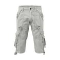 thumbnail image 3 of Bcfgryg Men's Spring And Summer Leisure Sports Solid Color Multi Pocket Trouser Leg Hanging Rope Tool Seven Minute Shorts Lightweight Men’s Work Pants Summer, 3 of 4