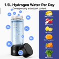 thumbnail image 3 of Botella de Agua con Hidrógeno OEOP 14oz SPE PEM Portátil, 3 of 9