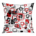 thumbnail image 1 of BOSDECO Housse de Coussin Artistique Motif Graphique Abstrait Coloré Gris 18x18 Pouces, 1 of 1