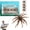 Brown(XH) 2.34inch, variant on 4PCS Dice Bait, Slow Sinking TPR Swimbait, Tentacle Creature Lure with Reflective Stars, Sea Urchin Soft Plastic Fishing Lures for Bass Fishing, Drop Shot, Wacky Rig, Neko Rig & Finesse