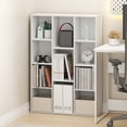 thumbnail image 2 of Furinno LUDER Book Shelf, 11-Cube Bookcase, Standing Bookshelf, Open Storage Shelf, Closed Back, Easy Assembly, 9.4 x 29.1 x 41.7 Inches, for Home Office, Living Room, Plain White, 2 of 4