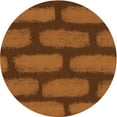 thumbnail image 1 of Ahgly Company Machine Washable Indoor Round Transitional Neon Orange Area Rugs, 3' Round, 1 of 7