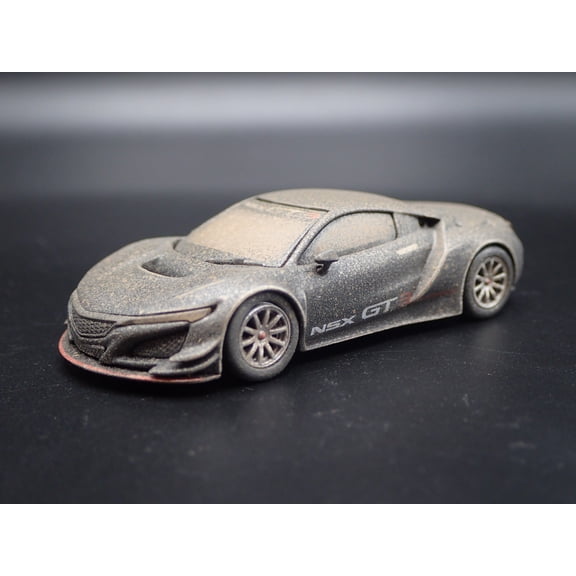 Open Box 2016-2022 ACURA NSX GT3 RACE WRECKED MUDDY 1:64 SCALE DIORAMA DIECAST MODEL CAR