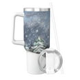 thumbnail image 2 of KLL Watercolor Winter Landscape For Christmas Print 40oz Stainless Steel Insulated Car Cup Coffee Mug with Spillproof Lid - Keep Your Drink Hot or Cold on the Go, 2 of 8