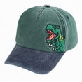 thumbnail image 3 of CAUYDY Dinosaur Baby Boys Girls Caps Embroidery Kids Baseball Caps Cotton Toddler Boy Hat Spring Summer Autumn 2-6Y (Sizes 3-8 Years,P05-Green), 3 of 5