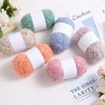thumbnail image 2 of XmhyTop 50g/roll Colorful Dots Mohair Yarns Soft Thread DIY Hand Knitted Crochet Woven for Scarf Shawl Crafts，D, 2 of 4