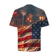 thumbnail image 4 of Ceisia Men's Short Sleeve Independence Day Relaxed T-Shirt Stretch Fabric Graphic Print Casual Round Neck Top Gifts for Father Red 4X, 4 of 6