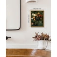 thumbnail image 5 of Drsoum Floating Floral Shower Wall Art Vintage Botanical Flower Canvas Print Romantic Garden Roses and Waterfall Painting Nature Inspired Bathroom Living Room 8x10in Brown Framed, 5 of 7