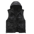 thumbnail image 2 of HOOMEUMY Mens Cargo Vest Stand Collar Jacket Quick Dry Design Casual Workout Sleeveless Clothes Fashion 2025 Trendy Classic Solid Coat Black XL, 2 of 4