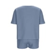 thumbnail image 6 of CLOISE Two Piece Set for Women Outfits Short Sleeve Plus Size Matching Sets Oversized Outfits T Shirts Shorts Beach Vacation Clothes, 6 of 8