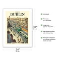 thumbnail image 2 of Come To Dublin Ireland - O’Connell Street - Vintage Travel Poster c.1950s - Fine Art Matte Paper Print (Unframed) 24x32in, 2 of 4
