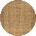 thumbnail image 1 of Ahgly Company Indoor Round Oriental Brown Industrial Area Rugs, 5' Round, 1 of 4