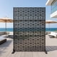 thumbnail image 1 of Pantalla de Privacidad de Metal, 72" alto x 47" ancho, Pantalla Decorativa Independiente para Exterior, Patio, Balcón, Jardín e Interior, Cercado de Privacidad, Negro y Brillante, 3 Piezas, 1 of 8
