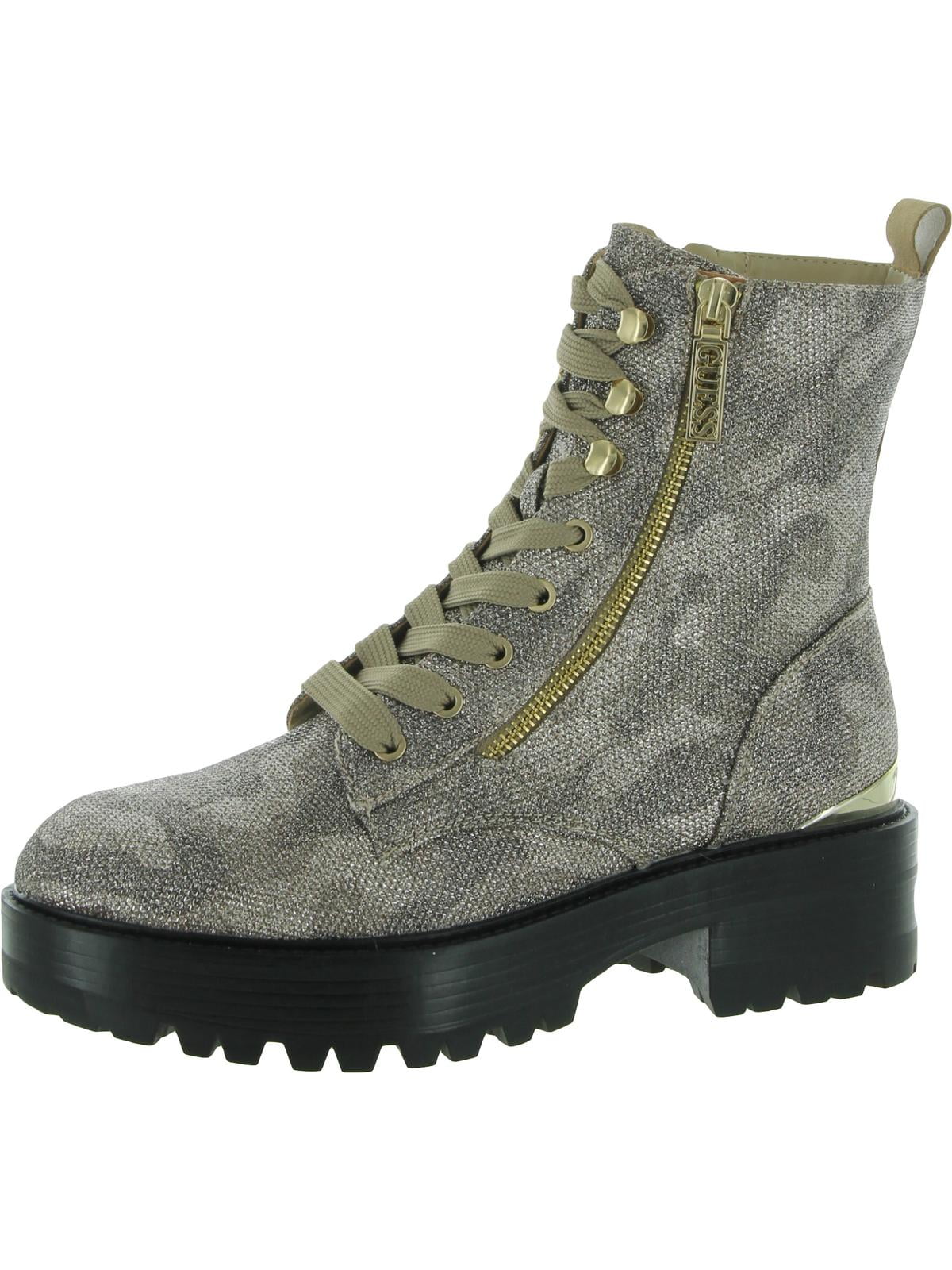 Guess Womens Fearne 2 Platform Lug Sole Combat & Laceup Boots