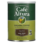 Cafe Altura, Organic Coffee, Ground, Dark Roast, 12 oz