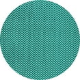 thumbnail image 1 of Ahgly Company Machine Washable Indoor Round Oriental Turquoise Blue Industrial Area Rugs, 4' Round, 1 of 4
