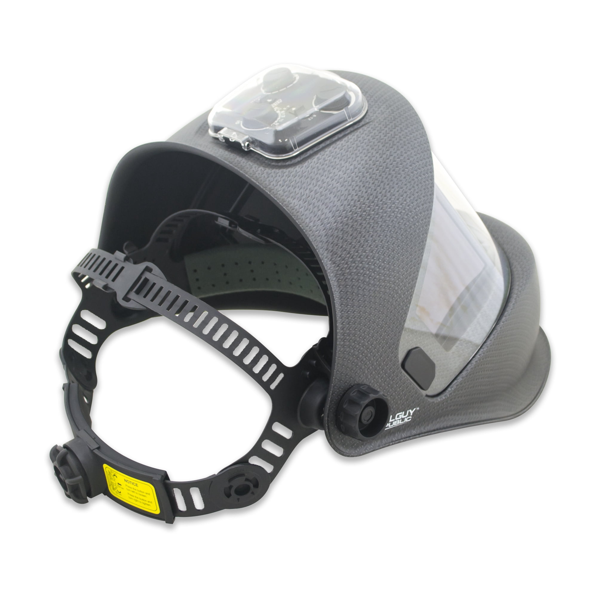 TGR Panoramic 180 View Solar Powered Auto Darkening Welding Helmet - True Color (Matte Carbon Fiber)